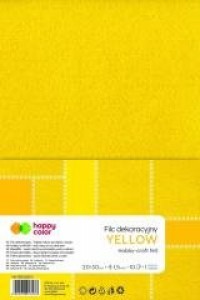 Filc dekoracyjny żółty 10szt HAPPY - zdjęcie produktu