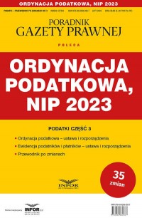 Ordynacja podatkowa NIP 2023. Podatki-Przewodnik - okładka książki