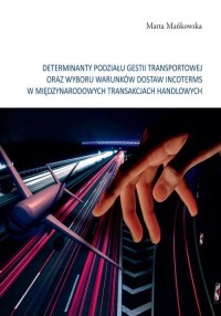 Determinanty podziału gestii transportowej - okładka książki