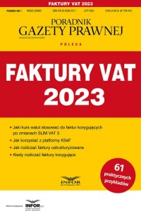 Faktury VAT 2023. Podatki 1/2023 - okładka książki