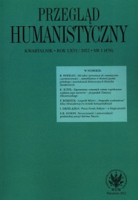 Przegląd Humanistyczny 1/2022 (476) - okładka książki