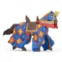 Koń w niebieskiej szacie w lilie - zdjęcie zabawki, gry