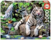 Puzzle 1000 Białe tygrysy bengalskie - zdjęcie zabawki, gry
