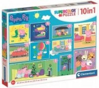 Puzzle 10w1 Super Kolor Świnka - zdjęcie zabawki, gry