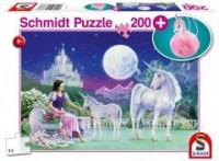 Puzzle 200 Jednorożec + pluszowy - zdjęcie zabawki, gry