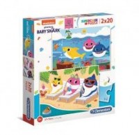 Puzzle 2x20 Super kolor Baby Shark - zdjęcie zabawki, gry