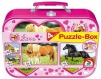 Puzzle 2x26 + 2x48 w walizce Love/Konie - zdjęcie zabawki, gry
