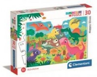 Puzzle 30 Super Kolor Happy Dinos - zdjęcie zabawki, gry