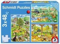 Puzzle 3x48 Na farmie G3 - zdjęcie zabawki, gry