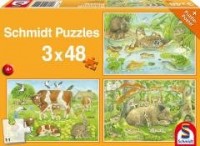 Puzzle 3x48 Zwierzęca rodzinka - zdjęcie zabawki, gry