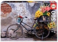 Puzzle 500 Rower z kwiatami G3 - zdjęcie zabawki, gry