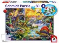 Puzzle 60 Dinozaury + zestaw figurek - zdjęcie zabawki, gry