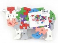 Puzzle drewniane krówka - zdjęcie zabawki, gry