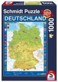 Puzzle PQ 1000 Mapa Niemiec G3 - zdjęcie zabawki, gry