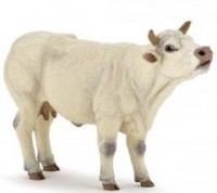 Krowa rasy Charolaise rycząca - zdjęcie zabawki, gry