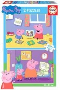 Puzzle 2x20 Świnka Peppa G3 - zdjęcie zabawki, gry