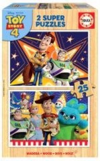 Puzzle 2x25 Toy Story 4 (drewniane) - zdjęcie zabawki, gry