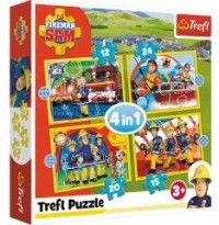 Puzzle 4w1 Pomocny Strażak Sam - zdjęcie zabawki, gry