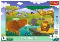 Puzzle ramkowe 15 Sawanna TREFL - zdjęcie zabawki, gry