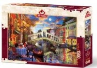 Puzzle 1500 Wenecja, Most Rialto - zdjęcie zabawki, gry