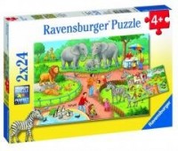 Puzzle 2x24 Dzień w zoo - zdjęcie zabawki, gry