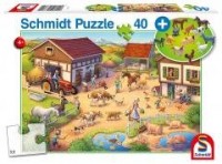 Puzzle 40 Farma + figurki zwierząt - zdjęcie zabawki, gry