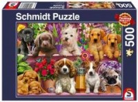 Puzzle PQ 500 Psy na półce G3 - zdjęcie zabawki, gry