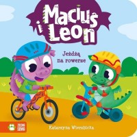 Maciuś i Leon jeżdżą na rowerze - okładka książki