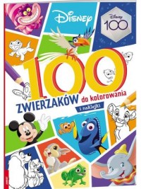 Disney. 100 zwierzaków do kolorowania - okładka książki