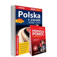 Polska Atlas samochodowy + instrukcja - okładka książki