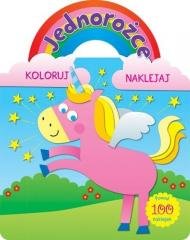Jednorożce. Koloruj i naklejaj - okładka książki