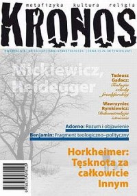 Kronos nr 1/2007. Mickiewicz, Heidegger - okładka książki