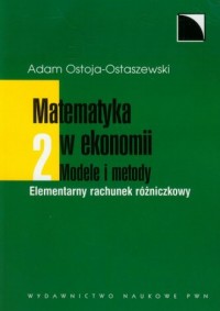 Matematyka w ekonomii 2. Modele - okładka książki