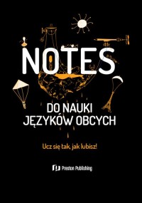 Notes do nauki języków obcych (czarna - okładka książki