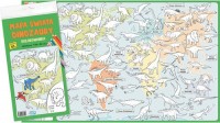 Mapa świata Dinozaury Kolorowanka - okładka książki