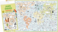 Mapa świata Kolorowanka XL 2 sztuki - okładka książki