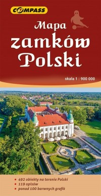 Mapa zamków Polski 1:900 000 - okładka książki