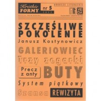 Szczęśliwe pokolenie Krótkie formy - okładka książki