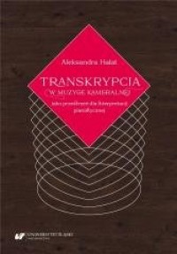 Transkrypcja w muzyce kameralnej - okładka książki