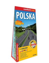 Polska mapa samochodowa laminowana - okładka książki