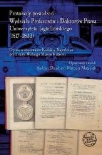 Protokoły posiedzeń Wydziału Profesorów - okładka książki