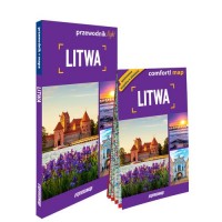 Litwa light przewodnik + mapa - okładka książki