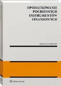 Opodatkowanie pochodnych instrumentów - okładka książki