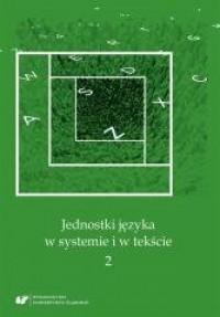 Jednostki języka w systemie i w - okładka książki