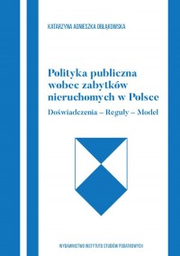 Polityka publiczna wobec zabytków - okładka książki