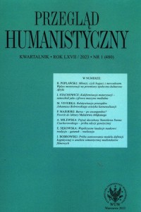 Przegląd Humanistyczny 2023/1 (480) - okładka książki