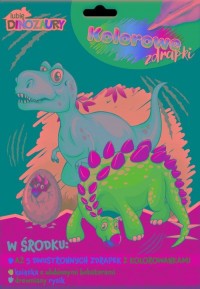 Lubię Dinozaury. Kolorowe zdrapki - okładka książki