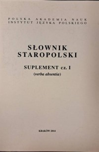 Słownik staropolski. Suplement - okładka książki