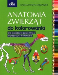 Anatomia zwierząt do kolorowania. - okładka książki