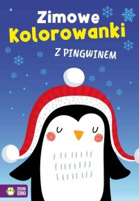 Zimowe kolorowanki z pingwinem - okładka książki